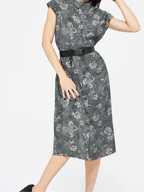 knee length dresses for ladies Short Sleeve Glitter Maxi Dress with Side Slit EU38